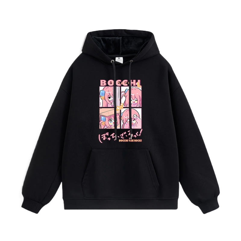 Casual Anime Hitori Printed Hoodie