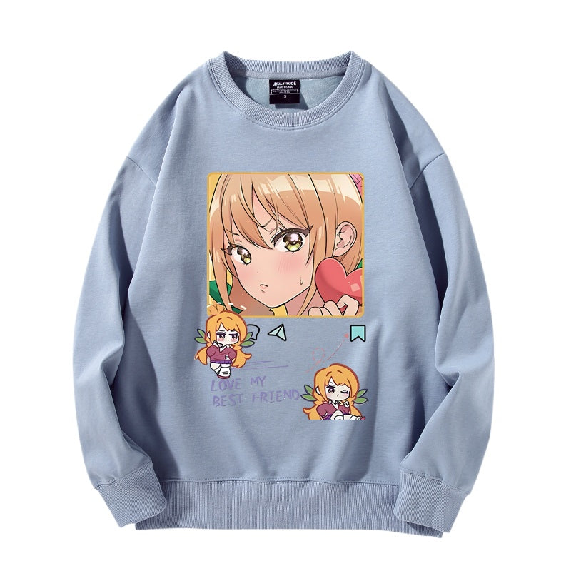 Cute Anime Printed Crew Neck Sweatshirt