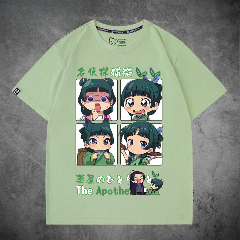 Girl's Anime Cotton Short-sleeved T-shirt