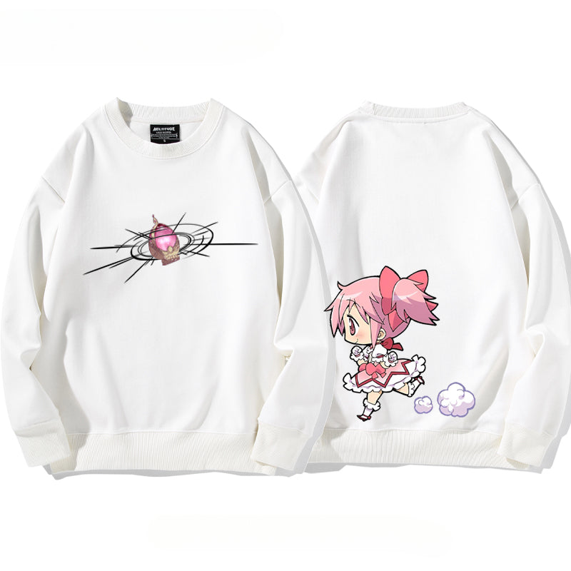 Casual Cute Girls Crew Neck Sweatshirt