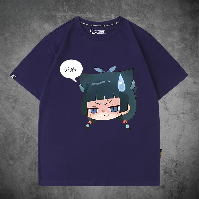 Casual Anime Pattern Cotton Short Sleeve T-Shirt