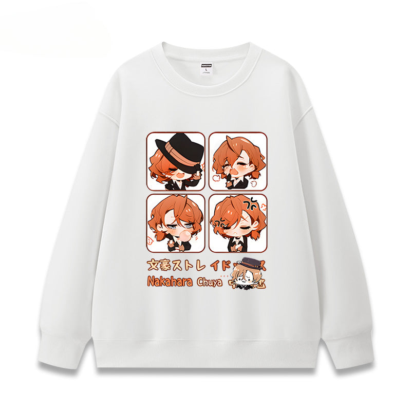 Unisex Anime Crew Neck Cotton Sweatshirt