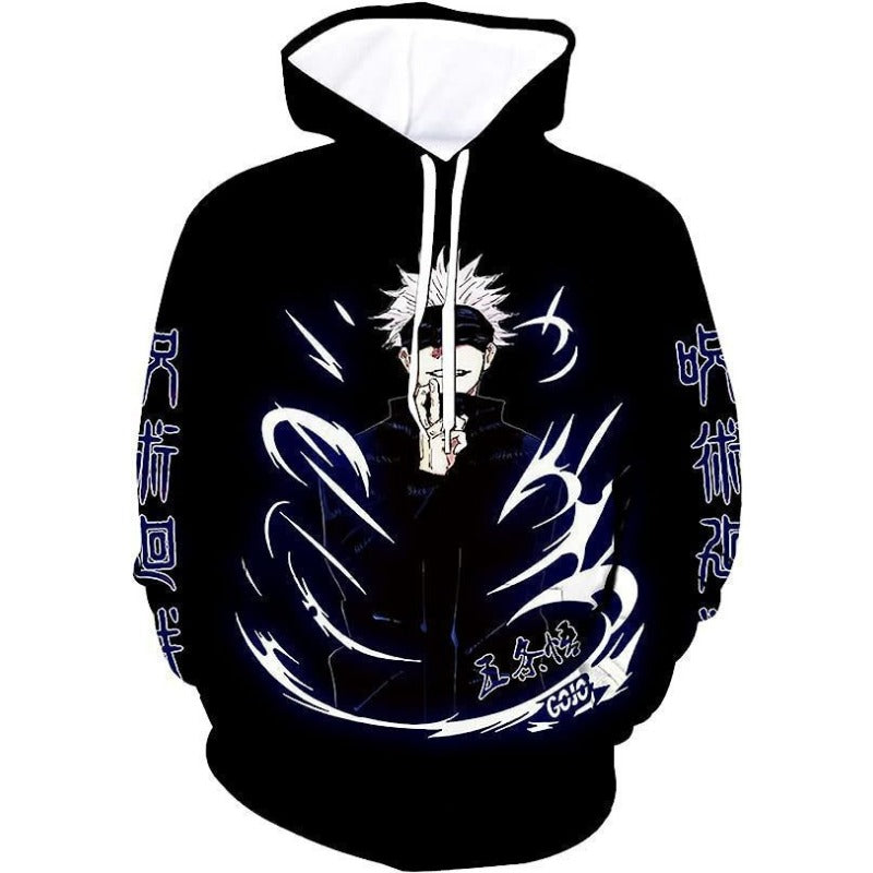 Men's Anime GOJO 3D Print Loose Hoodie