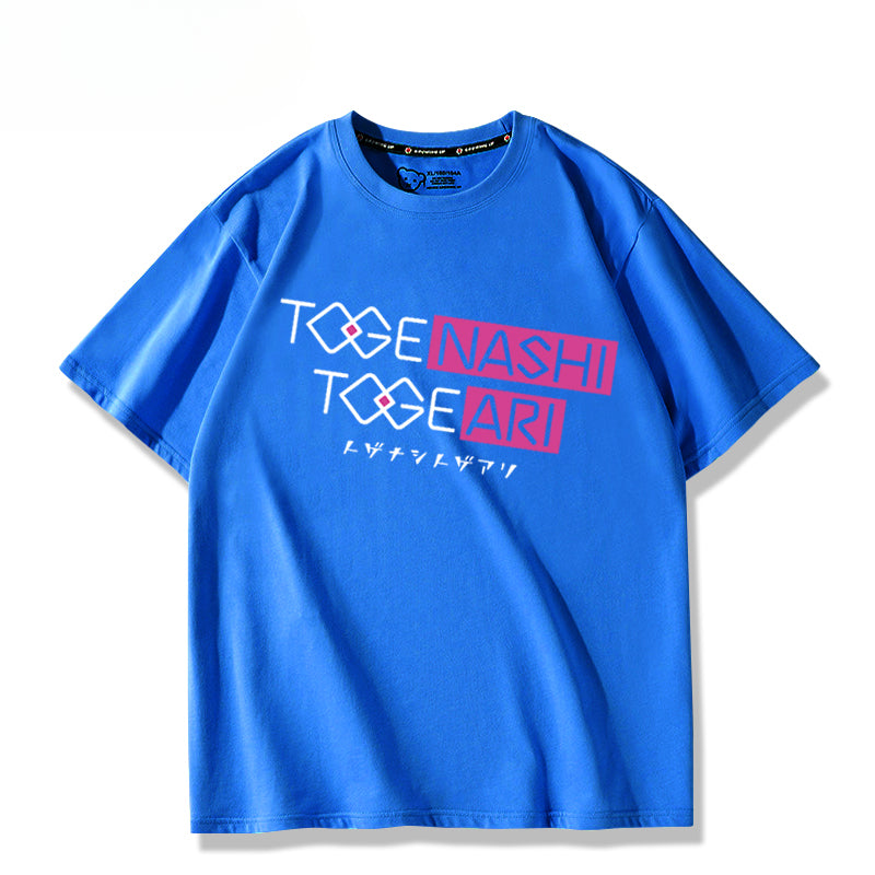 Unisex Anime Letter Short-sleeved Tee