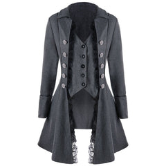 Women's Medieval Three-breasted Irregular Coat