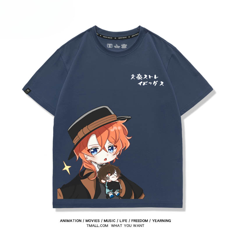 Unisex Anime Pattern Short-sleeved T-shirt