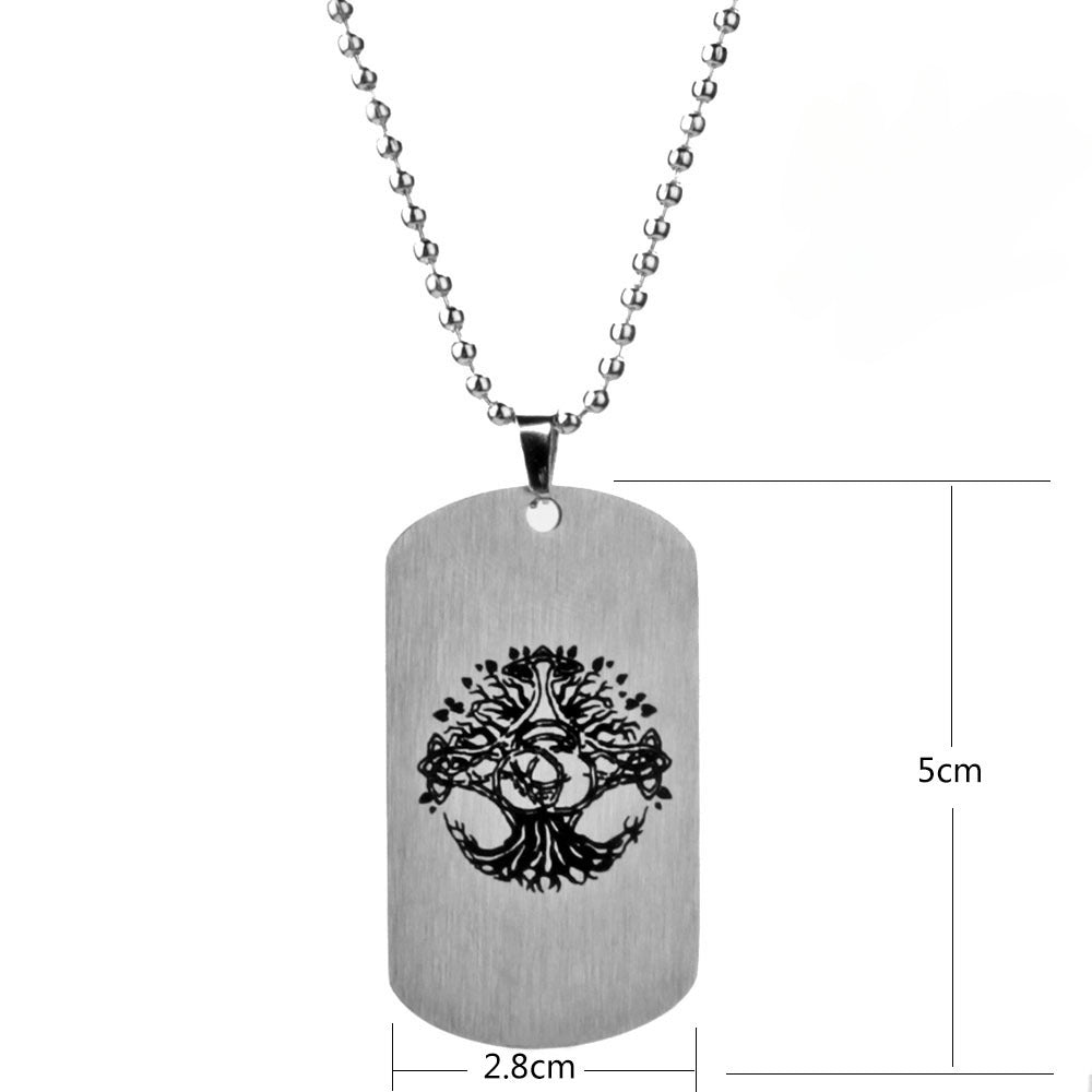 Game Pattern Stainless Steel Necklace Keychain Pendant