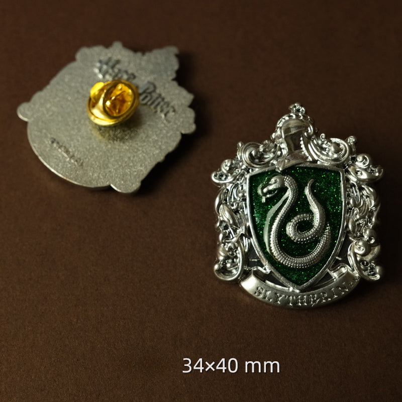 Hogwarts Slytherin Brooch Metal Badge