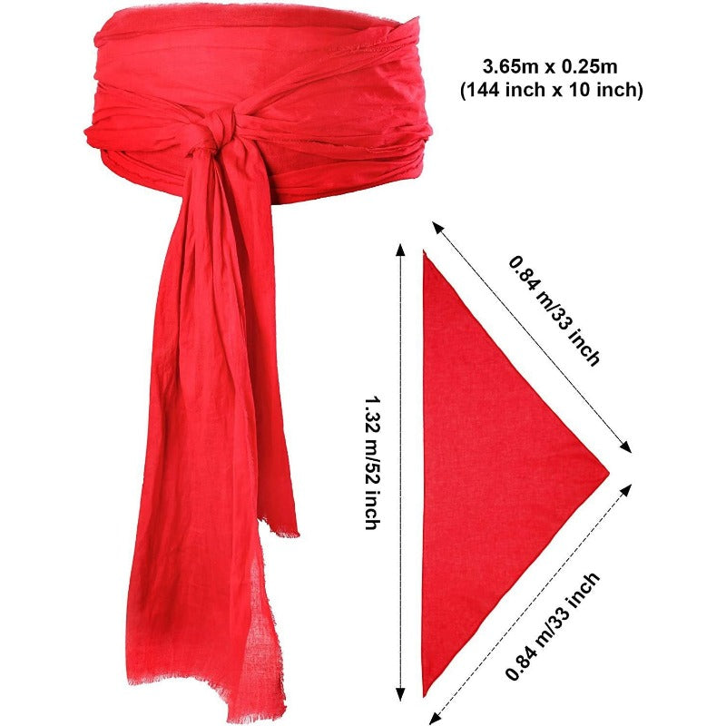 Medieval Pirate Headscarf Belt Two-piece Set