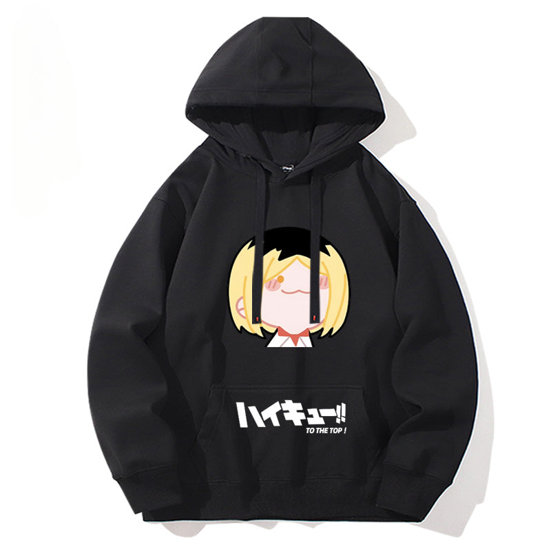 Cute Anime Pattern Printed Pullover Hoodie