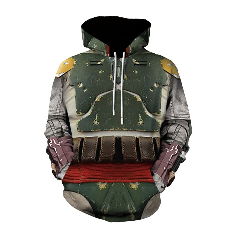 Unisex Mandalorian 3D Cosplay Zip Up Hoodie