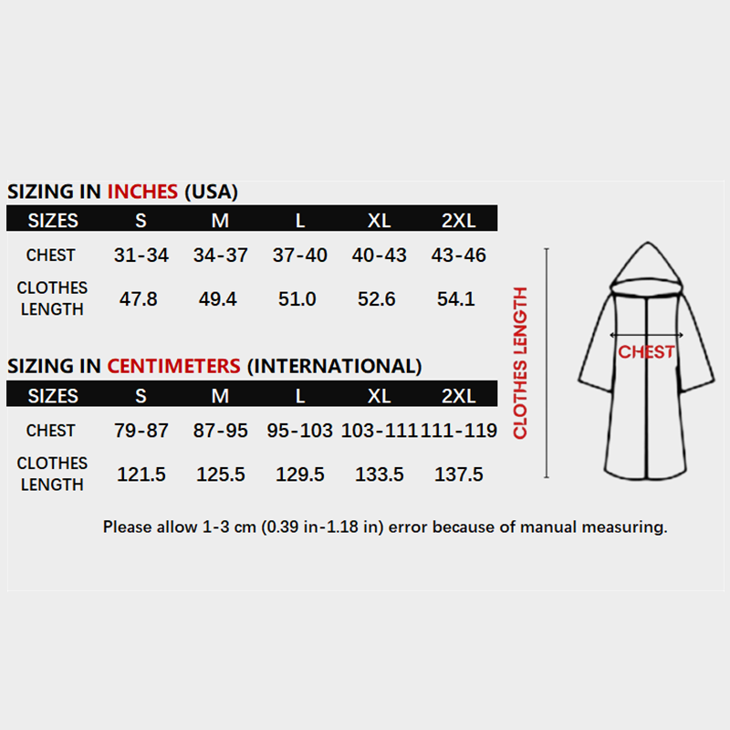 Unisex Chic Jedi Cosplay Costume Long Hooded Cloak