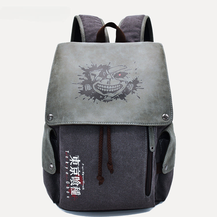 Trendy Anime Canvas Backpack