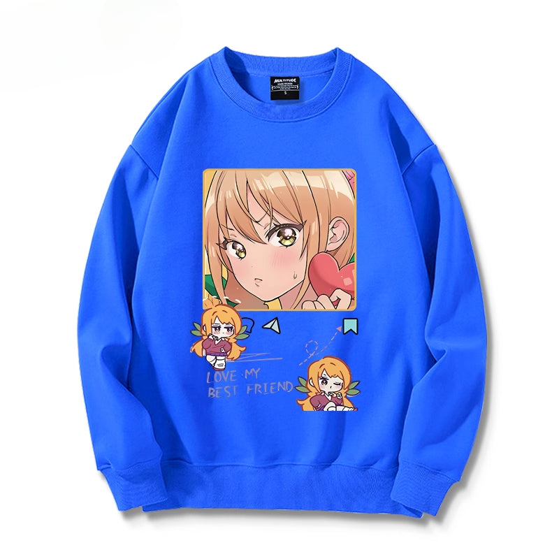 Cute Anime Printed Crew Neck Sweatshirt