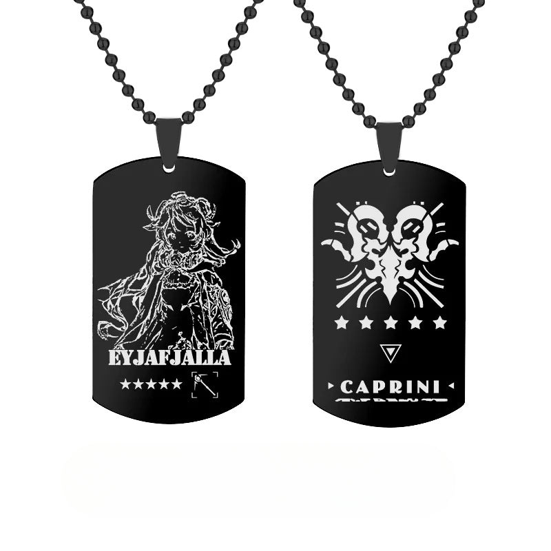 Game Character Stainless Steel Tag Necklace