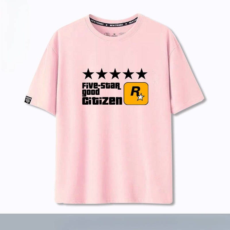 Unisex Game R Star Cotton Short Sleeve T-Shirt