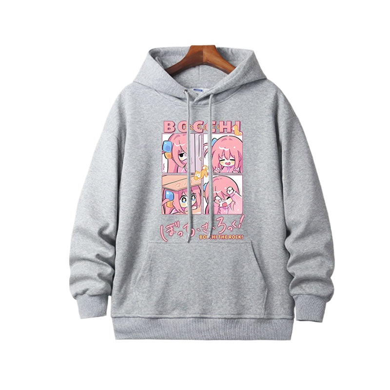 Bocchi Anime Graphic Pullover Hoodie