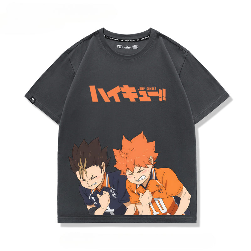 Unisex Anime Pattern Cotton Short Sleeve T-Shirt