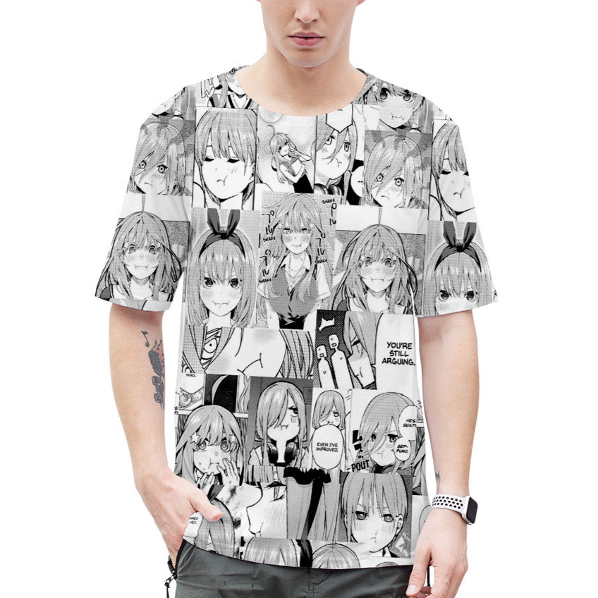 Trend Anime 3D Print Loose Short-sleeved T-shirt