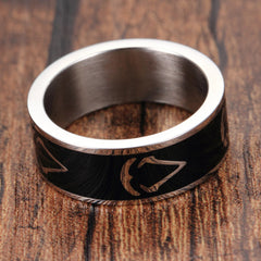 Men's Retro Game Titanium Steel Ring
