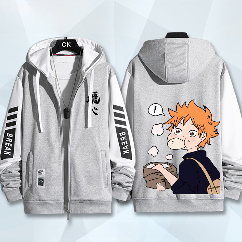 Unisex Anime Long-sleeved Zipper Coat
