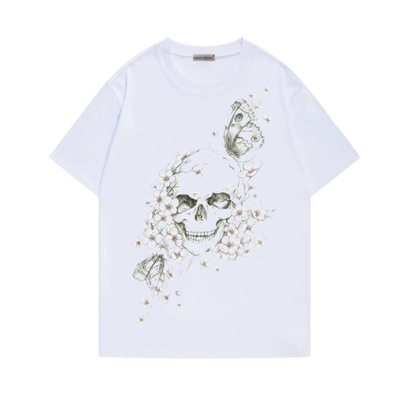 JAMES Same Skull Print Short-sleeved T-shirt
