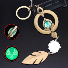 Hot Game Luminous Double-sided Glass Keychain Pendant