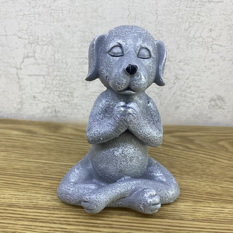 Meditating Dog Outdoor Decoration Garden Statue