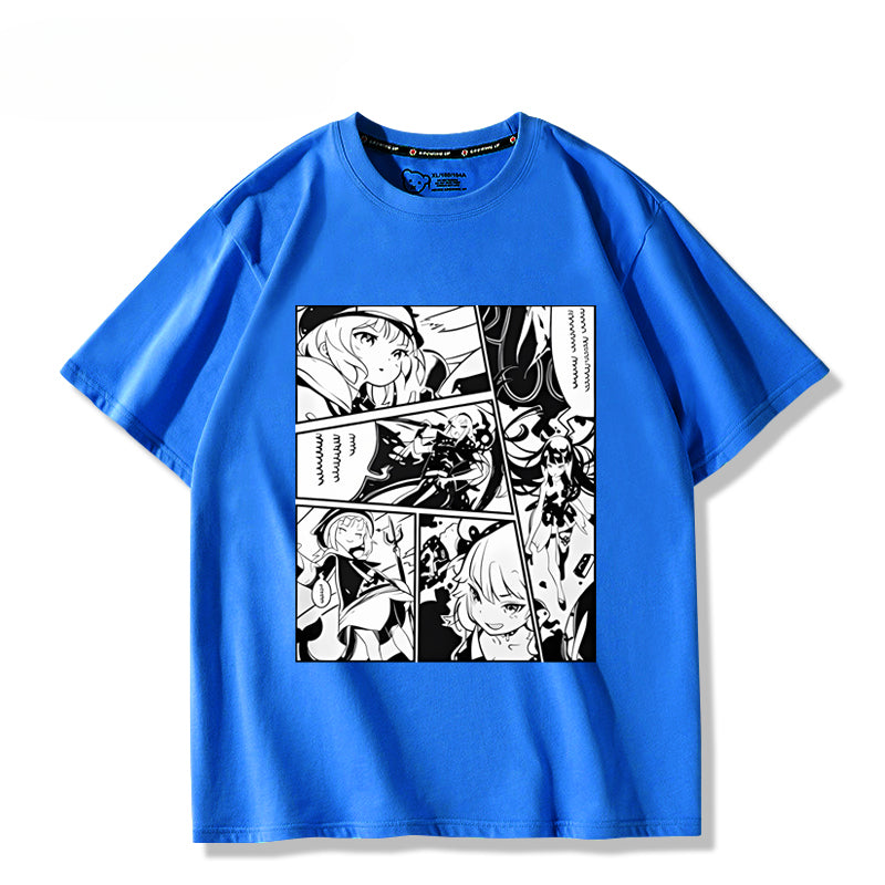 VTuber Pattern Print Cos Short-sleeved T-shirt