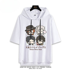 Anime Cos Hooded Short-sleeved T-shirt