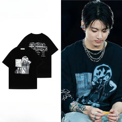 JK BANGTAN Tour Printed Short-sleeved T-shirt