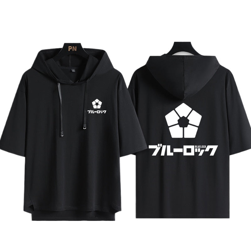 Nagi Anime Hooded Short Sleeve T-Shirt