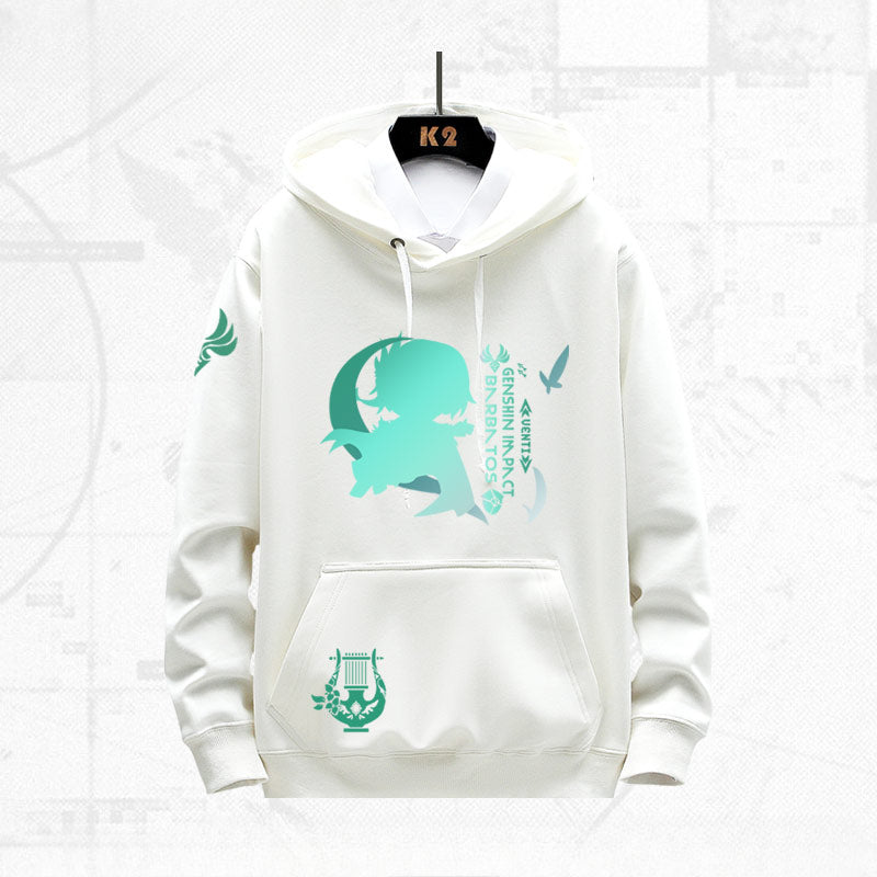 Unisex Game Venti Printed Loose Hoodie
