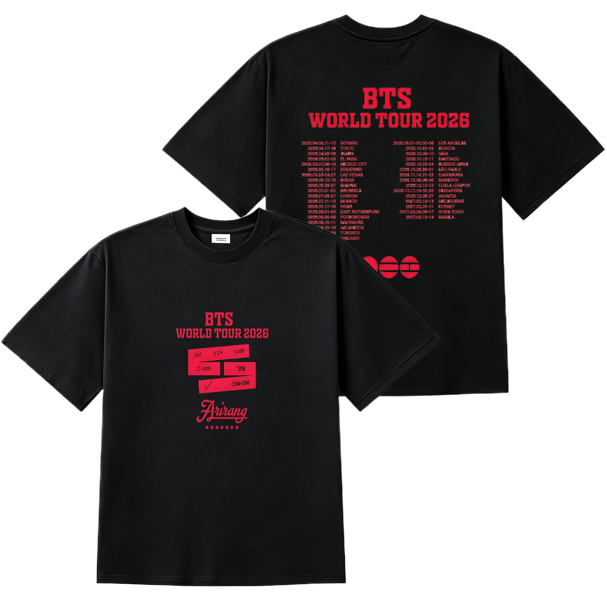 BANGTAN 2026 Tour Round Neck T-shirt