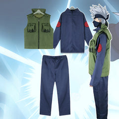 Trendy Men's Kakashi Cosplay Vest Suit