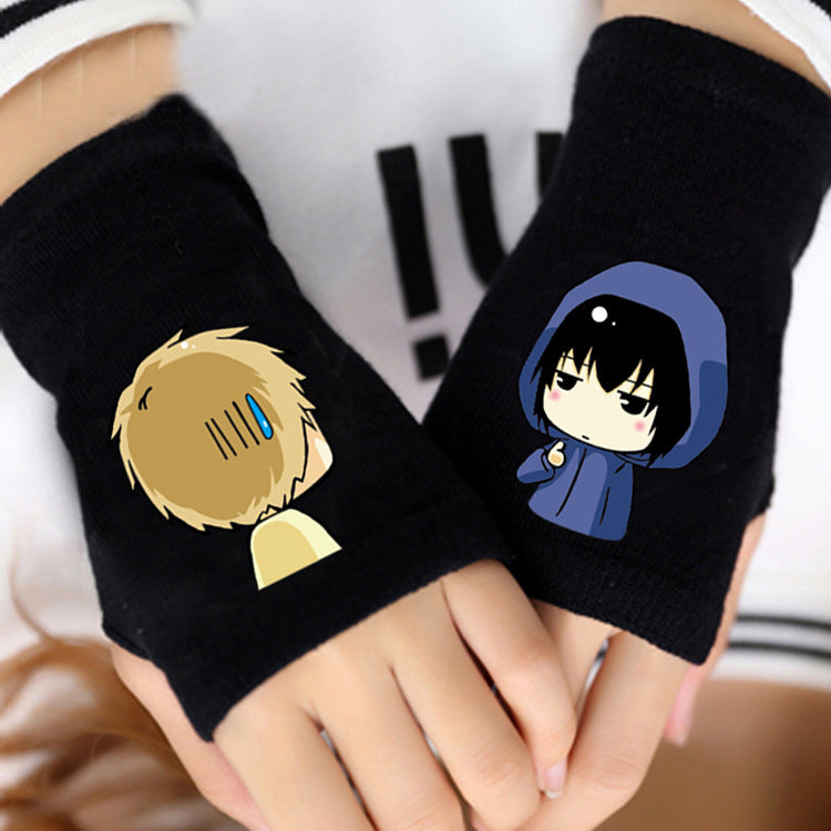 Trendy Anime Half Finger Gloves