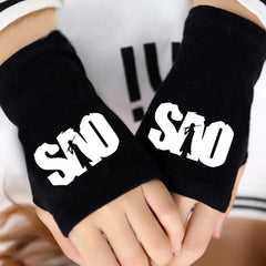 Trendy Anime Half Finger Gloves