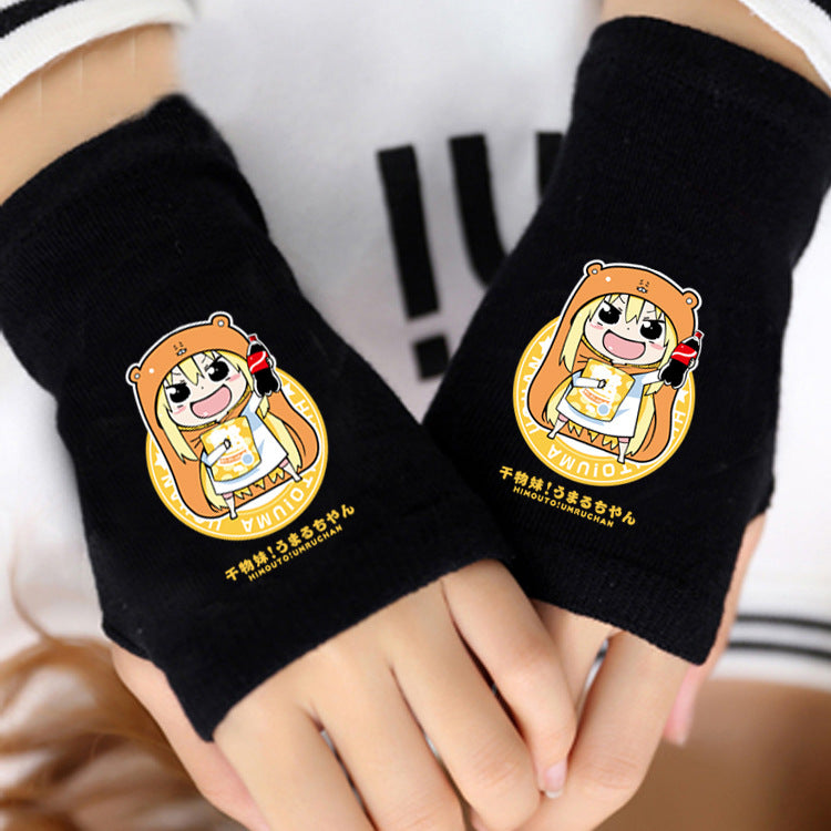 Trendy Anime Half Finger Gloves