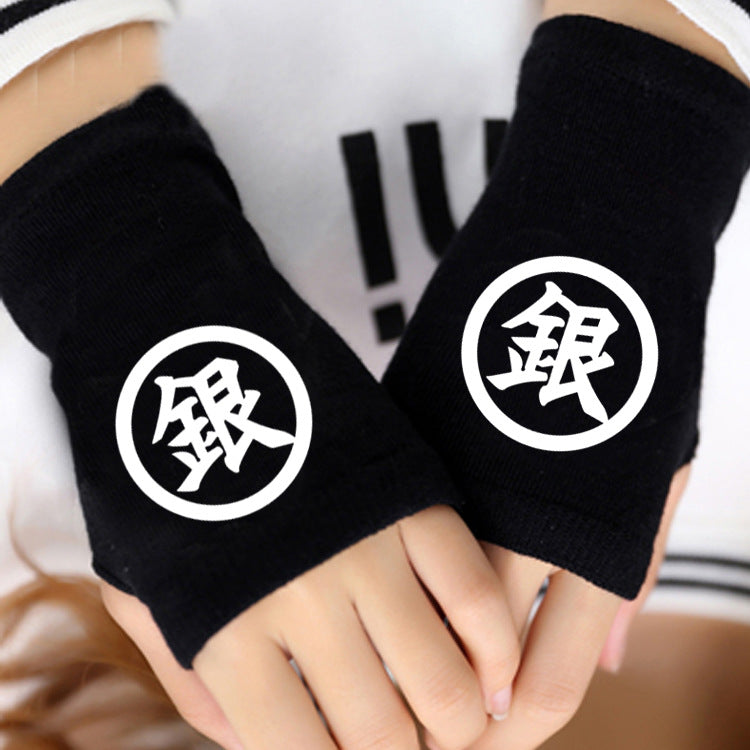 Trendy Anime Half Finger Gloves