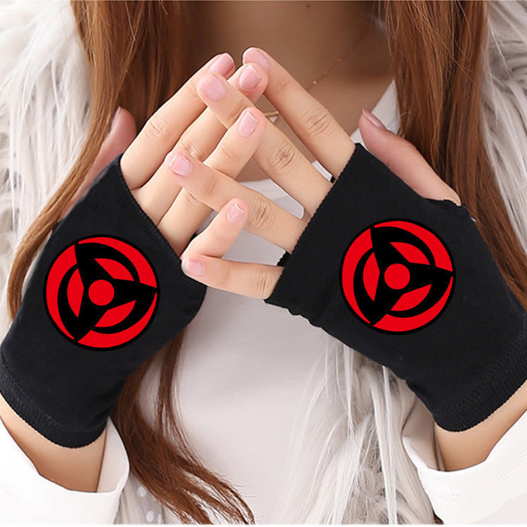 Trendy Anime Half Finger Gloves