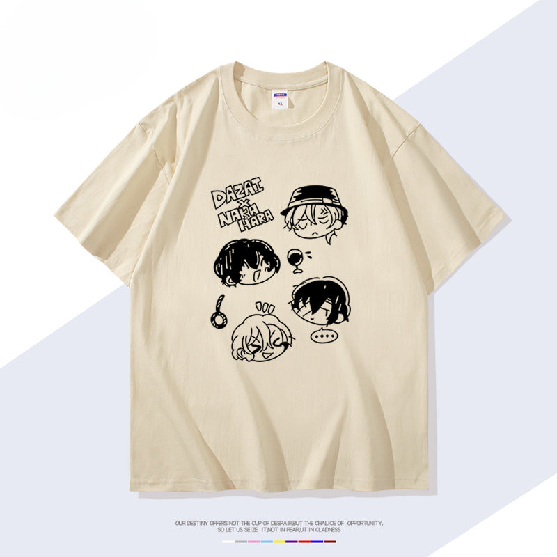 Anime Parttern Cotton Short Sleeve T-Shirt