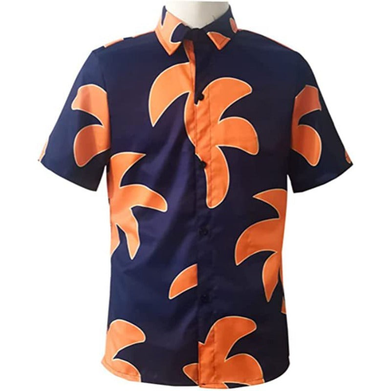 Men's Luffy Sunflower Digital Print COSPLAY Shirt