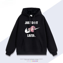 Hitori Just Do It Later Casual Hoodie