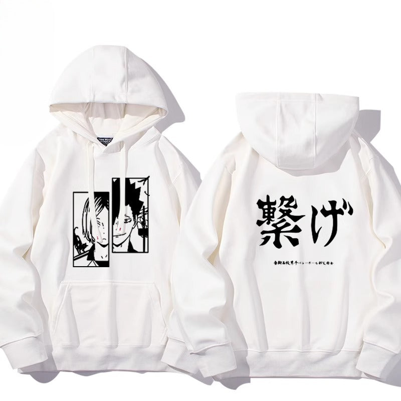 Casual Anime Graphic Print Pullover Hoodie