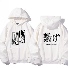 Casual Anime Graphic Print Pullover Hoodie