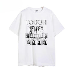 Men and Women KPOP Touch Pattern Cotton T-shirt