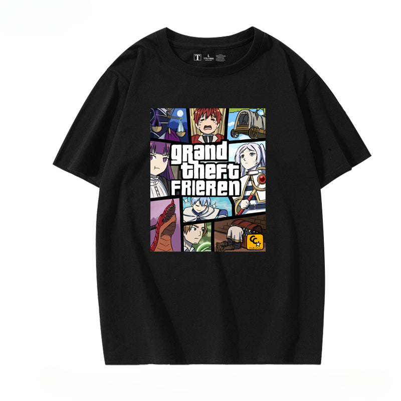 Men's and Women's Anime Cotton Short-sleeved T-shirt