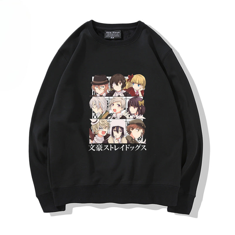 Casual Anime Pullover Round Neck Sweatshirt