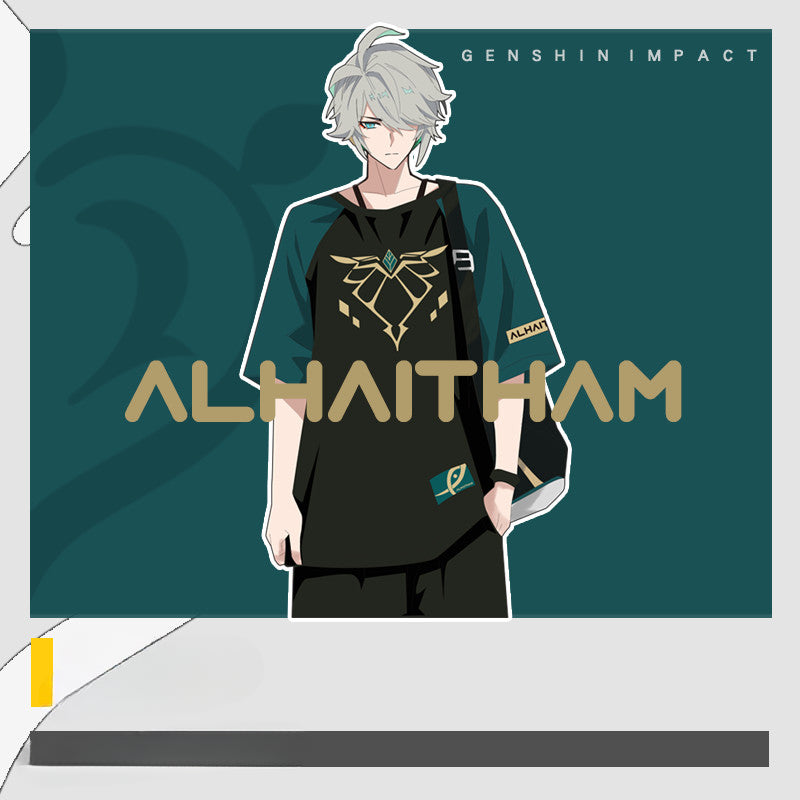 Alhaitham Cos Short-sleeved T-shirt Shorts Set