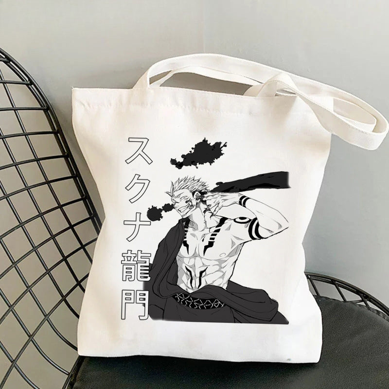 Casual Anime Printed Canvas Shoulder Bag